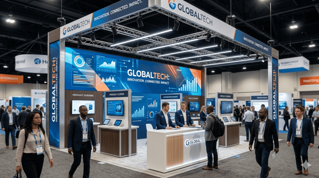 10×20 Trade Show Booth Design for Balanced Visibility and Space
